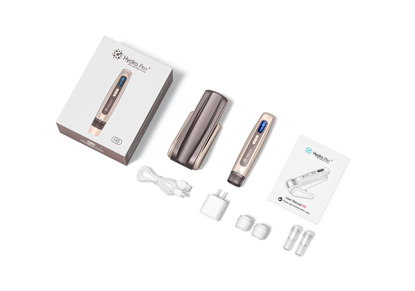 Hydra Pen H5 - Gold Microneedling Hydra Needle Pen With 20PCS Cartridges