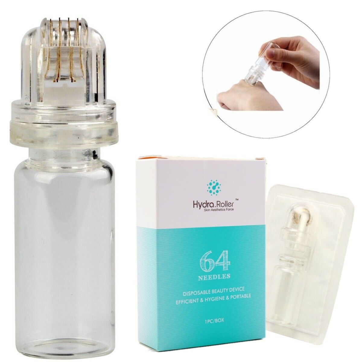 Hydra Needle 64 Derma Stamp With 4pcs Replace Head
