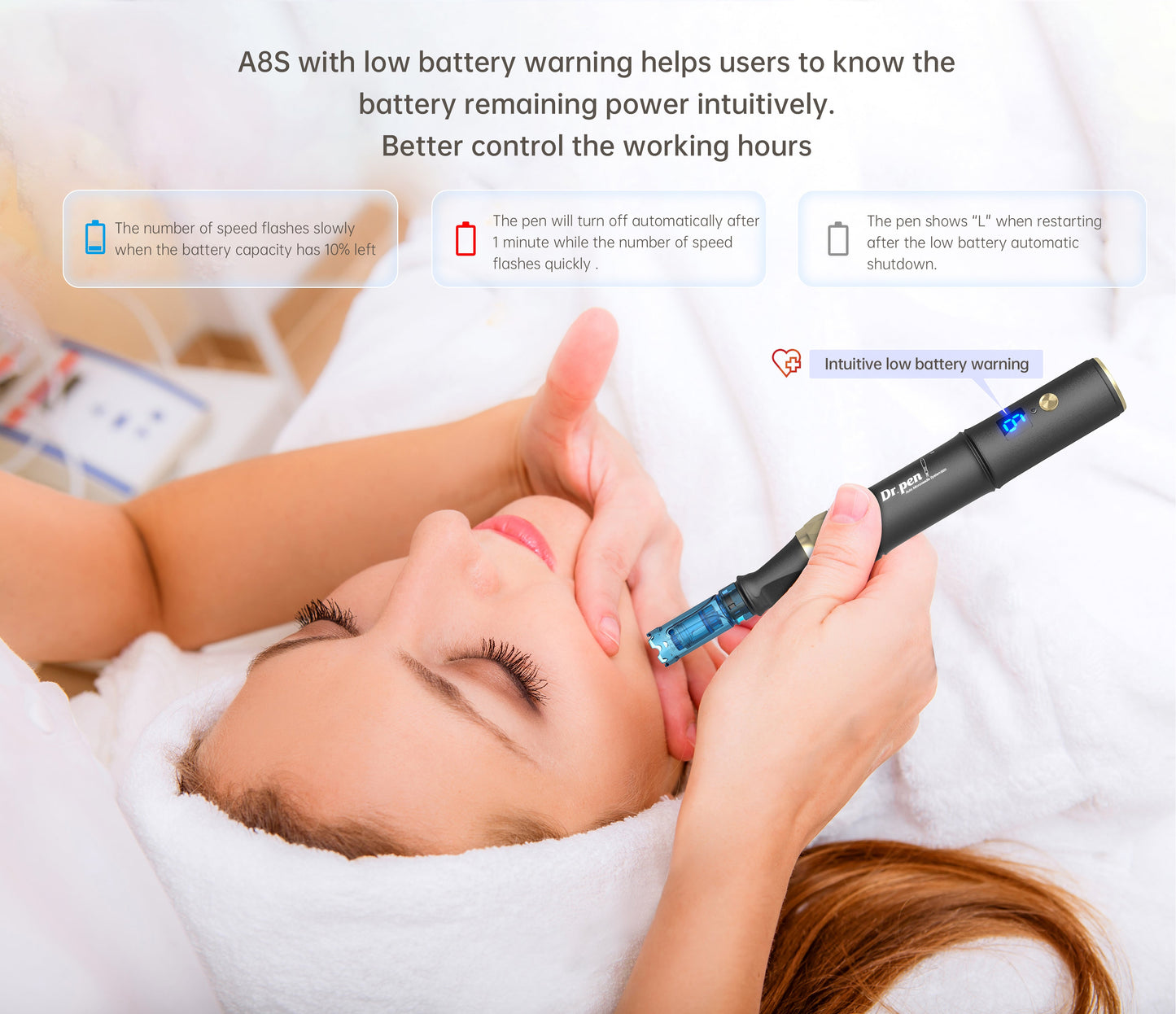 Dr. Pen A8S Ultima Pro Microneedling Pen With 20pcs Cartridges